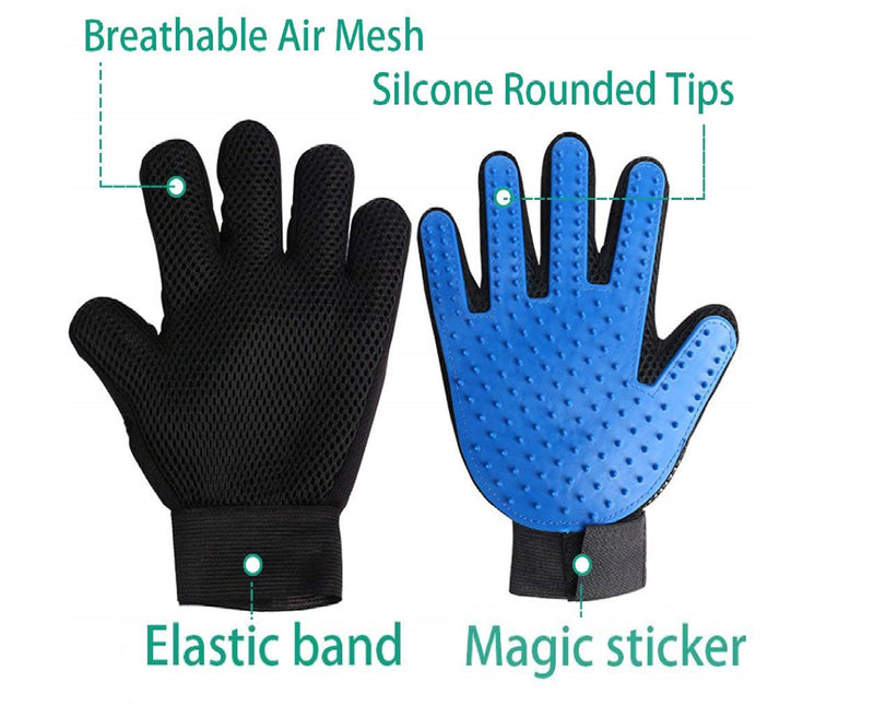 [Australia] - Pet Hair Remover Glove - Right Hand Gentle Pet Grooming Mitt for Dogs and Cats by Prime Pet 