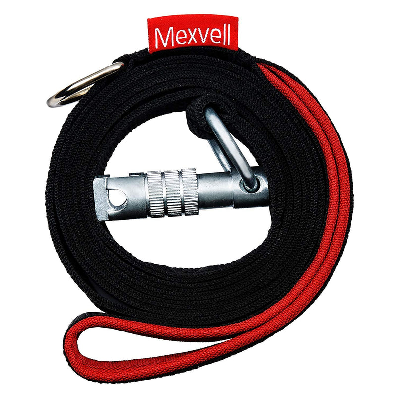 [Australia] - Dog Leash with Unbreakable Carabiner by Mexvell - Perfect for Large, Medium and Strong Small Dogs - Extra Heavy Duty and Durable - Padded Handle - Black, 6 ft Long, Thick 3mm Nylon, 1 Inch Wide 