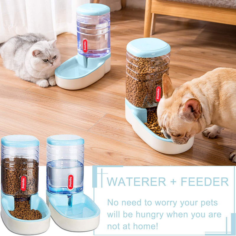 XingCheng-Sport Automatic Pet Feeder Small&Medium Pets Automatic Food Feeder and Waterer Set 3.8L, Travel Supply Feeder and Water Dispenser for Dogs Cats Pets Animals (Blue) blue - PawsPlanet Australia