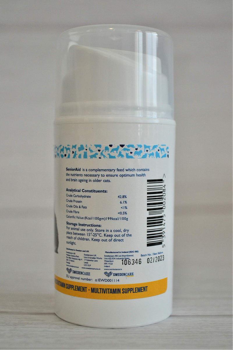SeniorAid Cat Gel 50 ml for Elderly Cats Multivitamin Supplement - PawsPlanet Australia