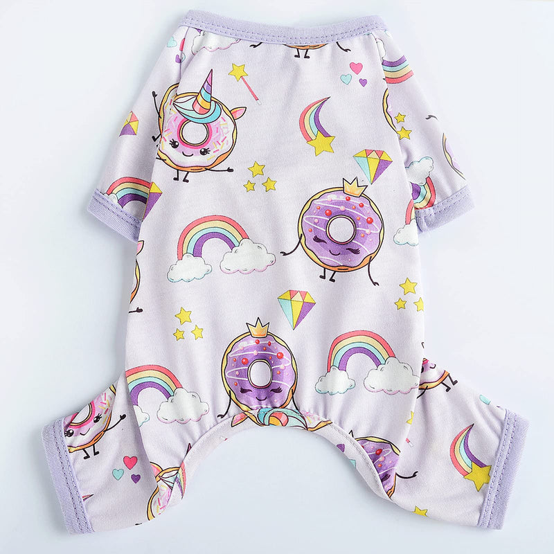 Dog Pajamas Donut Soft Doggie Onesies Puppy Apparel Pet Clothes Cat Pjs for Small Dog Girl Summer Spring X-Large - PawsPlanet Australia