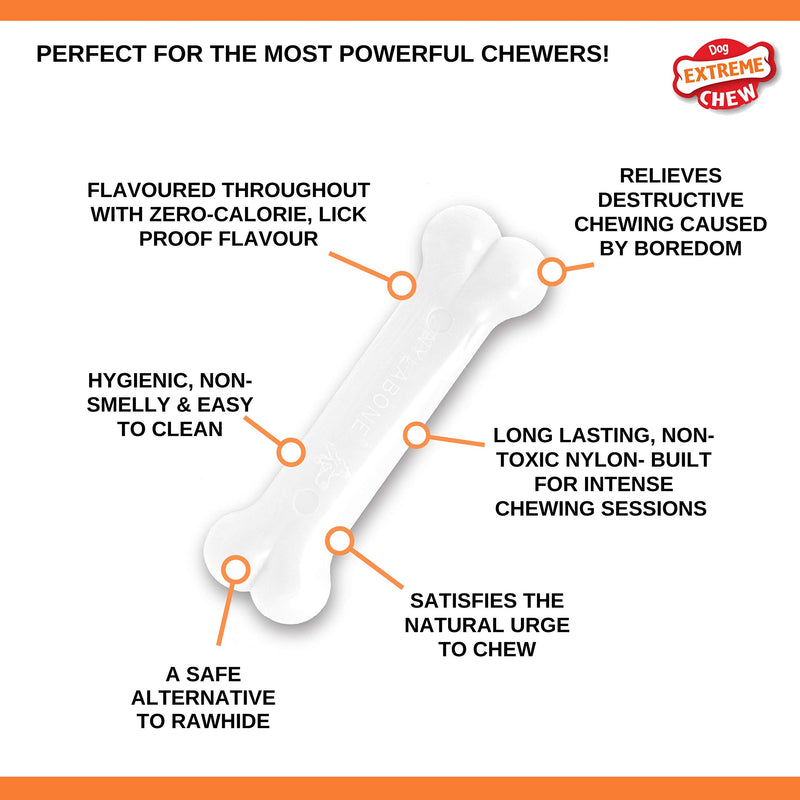 Nylabone Power Chew Flavored Durable Chew Toy Bone for Dogs Chicken Flavor Small/Regular - Up to 25 lbs. - PawsPlanet Australia