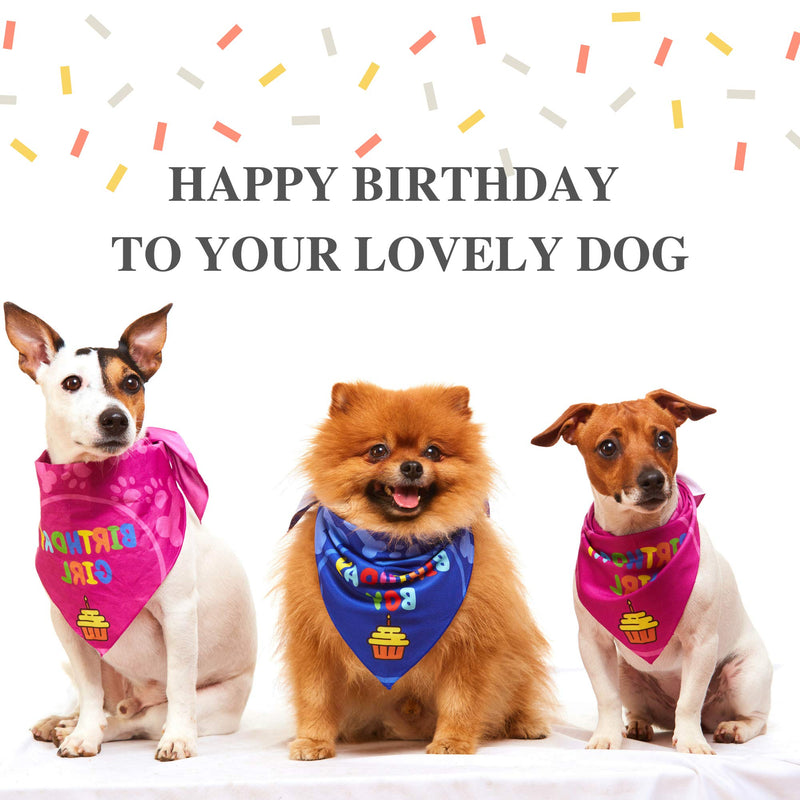 Odi Style Dog Bandana Girl for Dog Birthday - Dog Birthday Bandana for Small, Medium, Large Dogs, Bandana for Dogs Puppy Birthday Party, Happy Birthday Girl Dog Bandana, Pink - PawsPlanet Australia