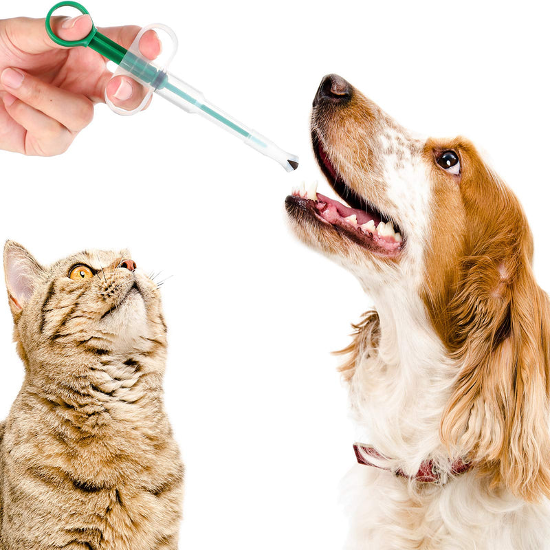 [Australia] - Nuanchu 4 Pack Pet Syringe Pet Pill Syringe Pet Piller Cat Pill Shooter Small Pills Pet Pill Dispenser Soft Tip Syringe Feeders for Cats Dogs Small Animals (Green) 