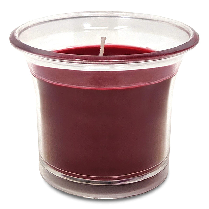 Hyoola Clear Cup Scented Votive Candles - Berries - 12 Hour Burn Time - 4 Pack - European Made Berries Bordeaux - PawsPlanet Australia