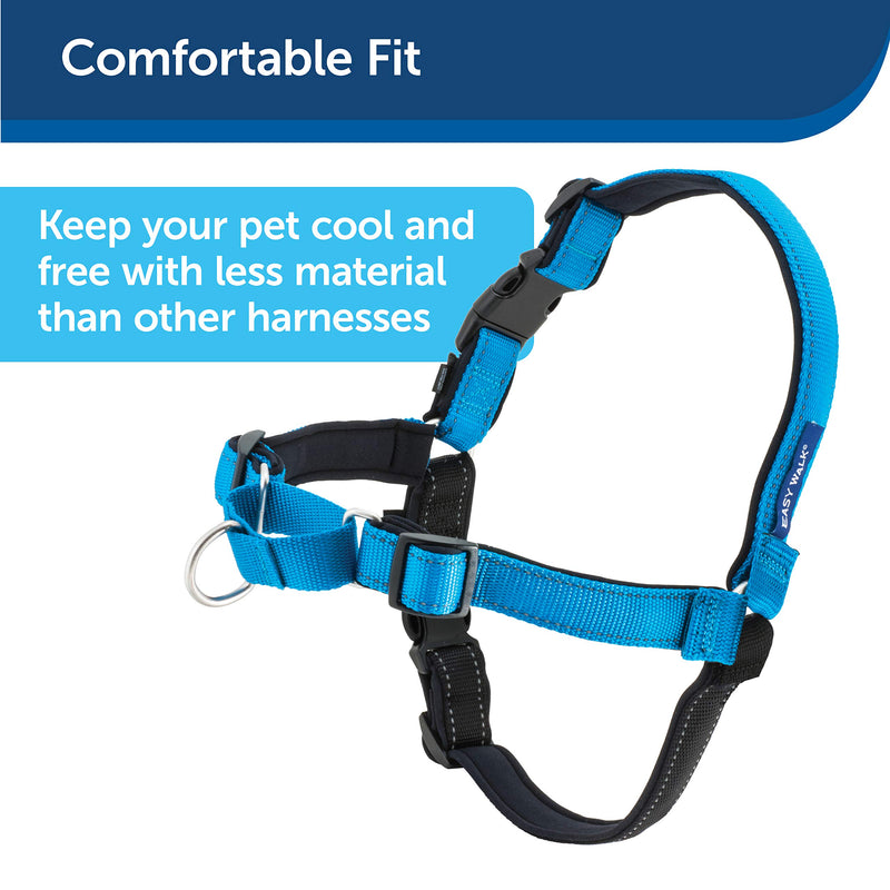 PetSafe, Easy Walk Deluxe Harness/leash, No pull, Training, Adjustable for small/medium/large dogs Medium, Ocean Blue, 1.8 m - PawsPlanet Australia