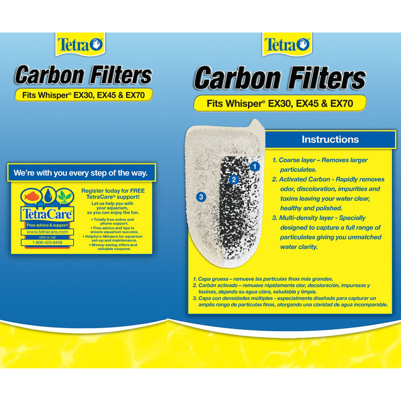 [Australia] - Tetra Whisper EX Carbon Filter Cartridges - Ready to Use Large, 4-Pack 