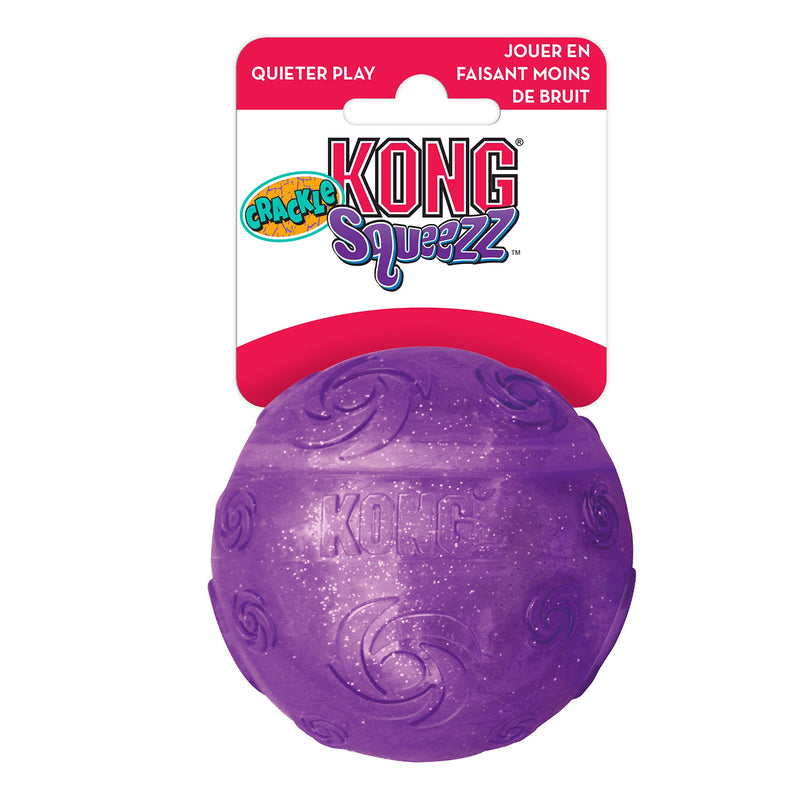 KONG Squeezz Crackle Ball Dog Toy, Large L - PawsPlanet Australia