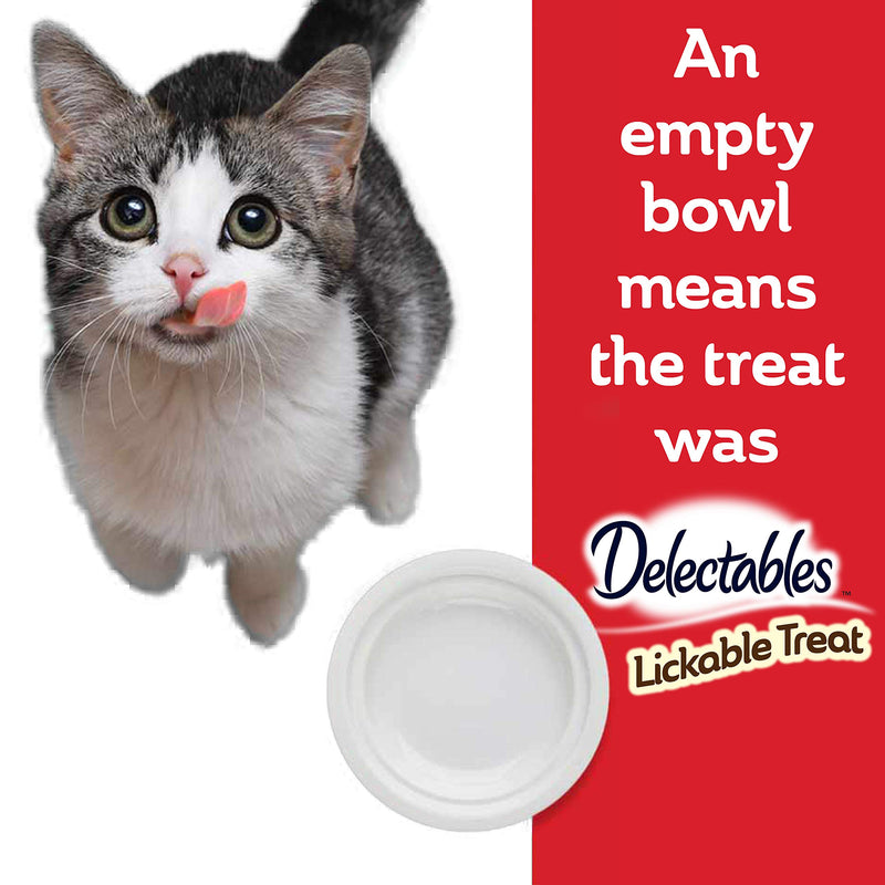 Delectables Bisque Senior Variety Pack Lickable Cat Treats, 12 Count - PawsPlanet Australia
