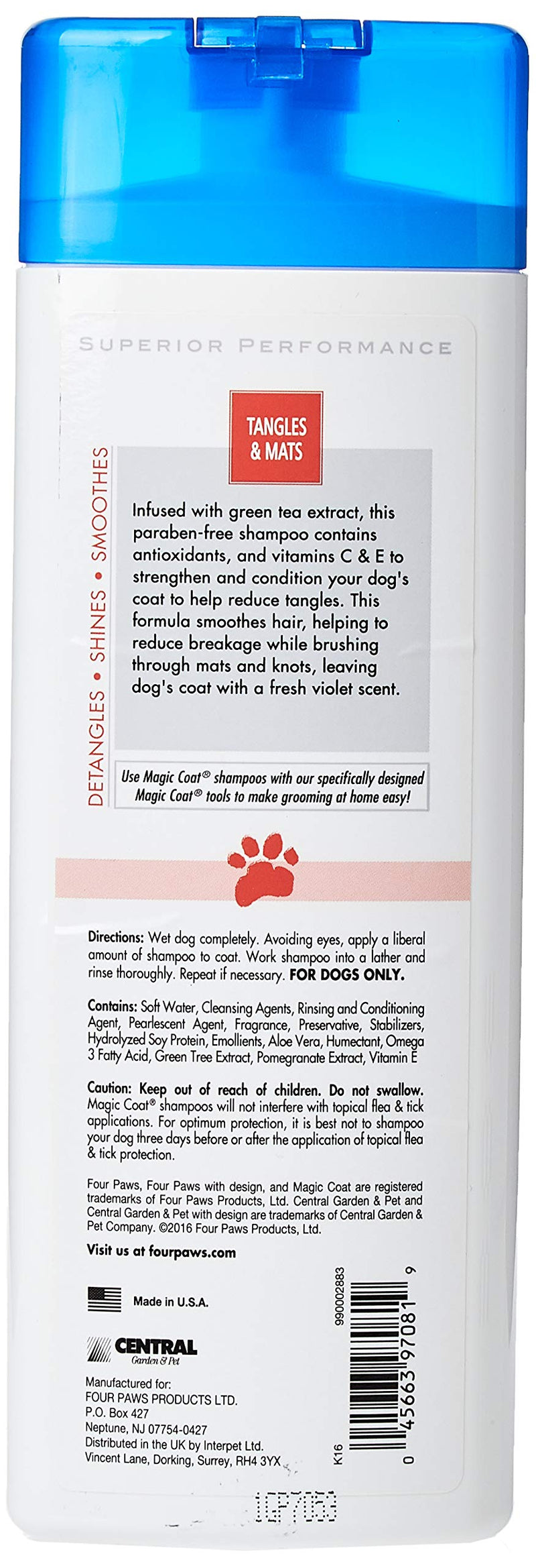 [Australia] - Four Paws Magic Coat Tangles & Mats Dog Shampoo 16 Ounce 