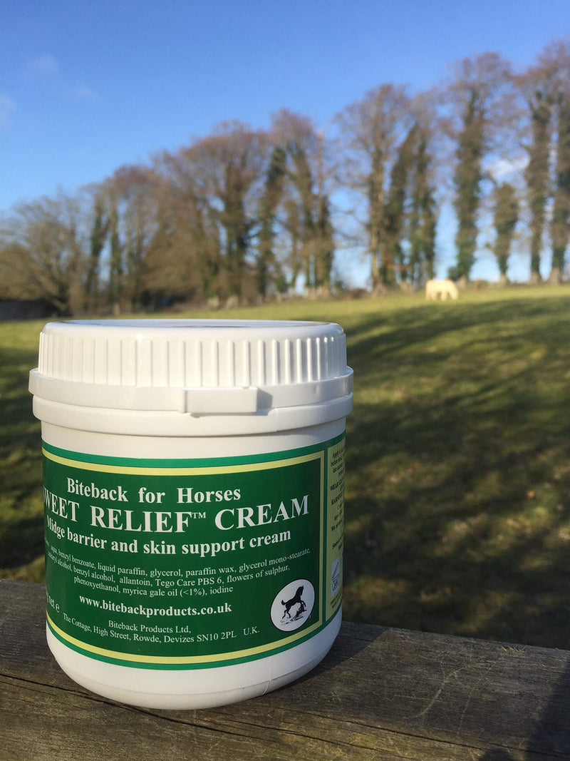Biteback Products 'Sweet Relief'™ Midge Barrier and Skin Support Cream for Horses 500g - PawsPlanet Australia