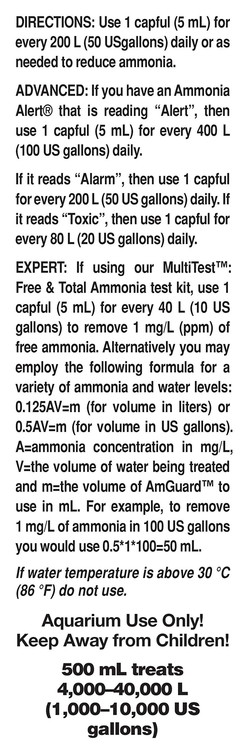 Seachem Liquid AmGuard, 500 ml - PawsPlanet Australia