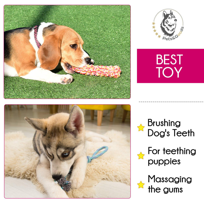 [Australia] - Dog Toys - Small Dog Rope Toy Pack - Puppy Dog Chew Toys - Small Breed Puppy Teething Toys - Small Dog Toys - Puppy Toys for Chewing - Teething Puppy Toys - Washable Cotton Rope Dog Toy Set of 13 