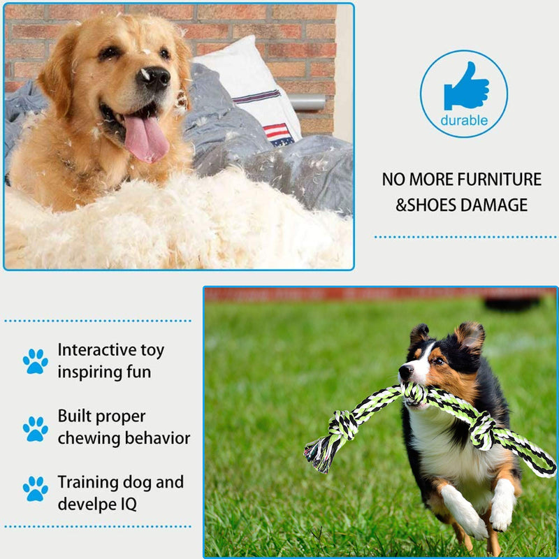 Dog Rope Toys for Aggressive Chewers Durable Tough for Small to Large Dog Chew Toys - Indestructible Small Dog & Puppy Teething Toys Prevents Boredom and Relieves Stress Set of 6 - PawsPlanet Australia