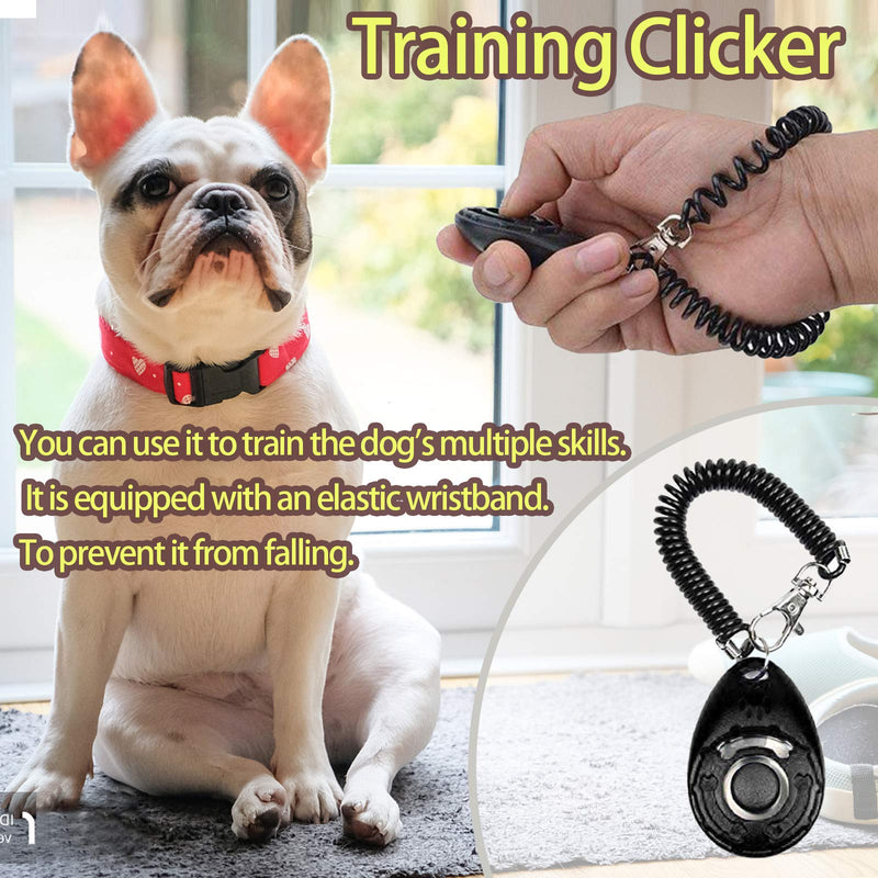 SSRIVER Puppy Training Kit 6 Pcs Adjustable Puppy Doorbells for Dogs Training Bag Whistle to Control Stop Barking Dog Bowl and Poop Bag Pet Trainer Dog Training Set Clicker Grey - PawsPlanet Australia