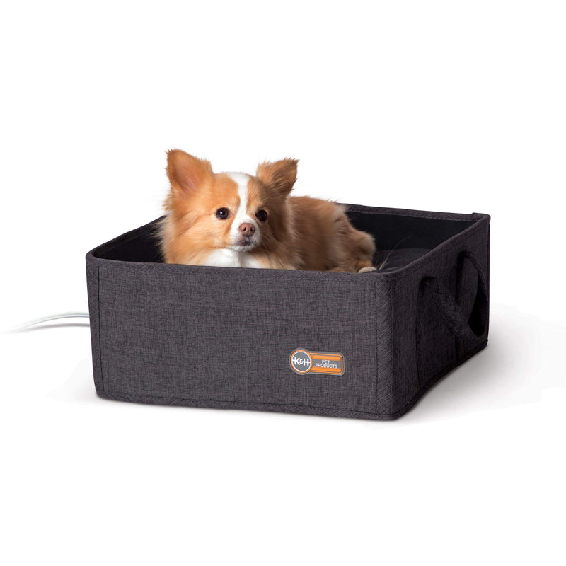 [Australia] - K&H PET PRODUCTS Thermo-Basket Indoor Heated Cat Bed, Foldable, Gray, 15in x 15in, 4W 