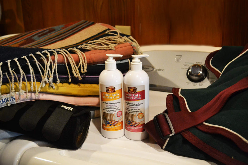 [Australia] - Leather Therapy – Saddle Pad & Blanket Rinse Solution – Anti-Static, Multi-Fabric Conditioner to Soften & Deodorize Horse Accessories & Pet Beds, 16 oz 