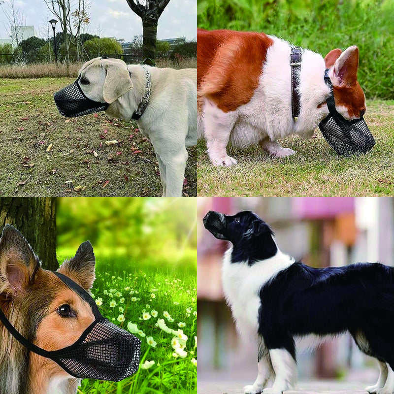 Muzzle Dog Muzzle for Dogs, Dog Muzzle Soft and Comfortable Breathable Pet Mask Dog Training Muzzle for Small, Medium and Large Dogs (M, Black) - PawsPlanet Australia
