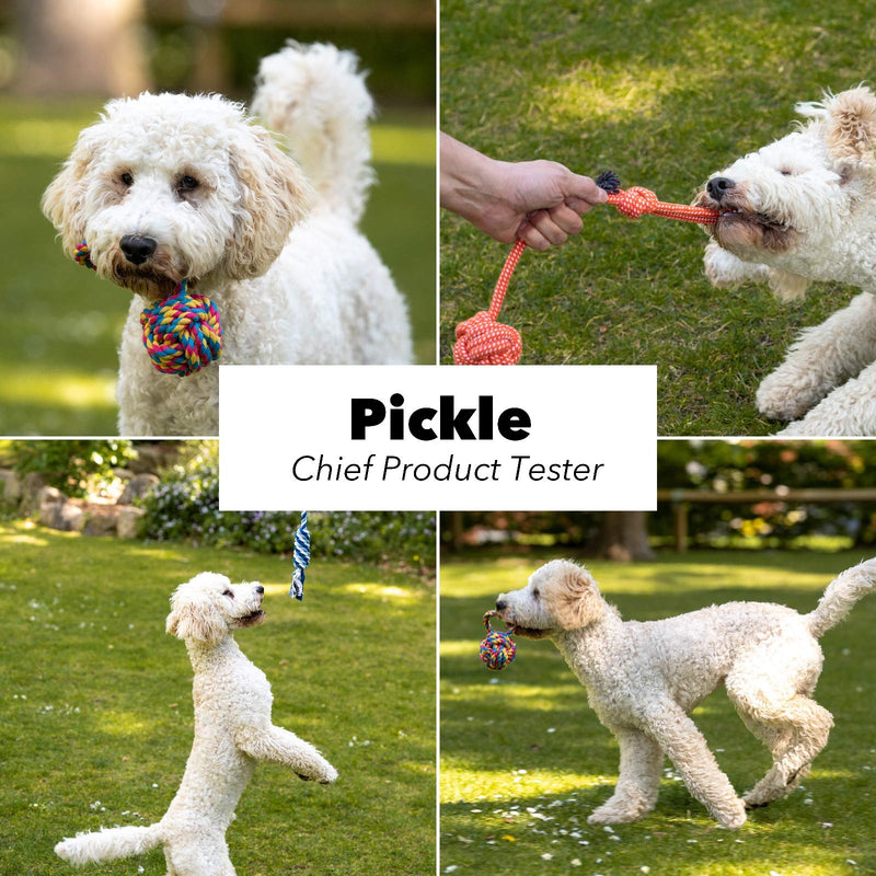 Vacker Design Dog Toys, Durable Chew Toys for Teething and Boredom, Natural Cotton Rope, Small/Medium Dogs - PawsPlanet Australia