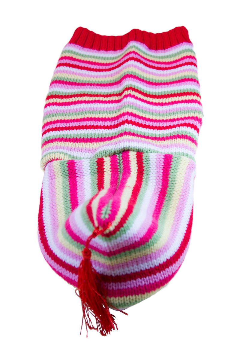 [Australia] - Petcessory Multi-Color Stripe Hoodie, Large, Red 