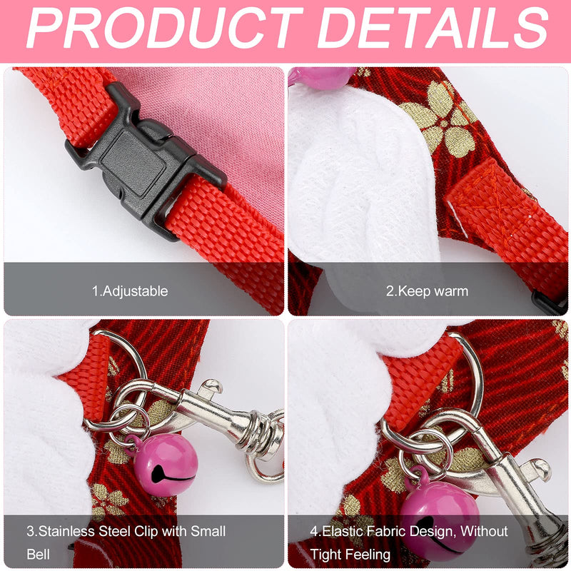 2 Pieces Guinea Pig Harness and Leash with Bell Floral Small Animals Adjustable Harness and Leash Set No Pulling Comfort Padded Rats Vest for Ferret Rats Iguana Hamster Small Pets - PawsPlanet Australia