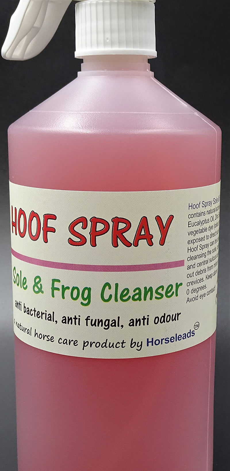 Hoof Spray Sole and Frog Disinfectant Antiseptic Cleanser by Horse Leads 800ml for thrush for horses - PawsPlanet Australia