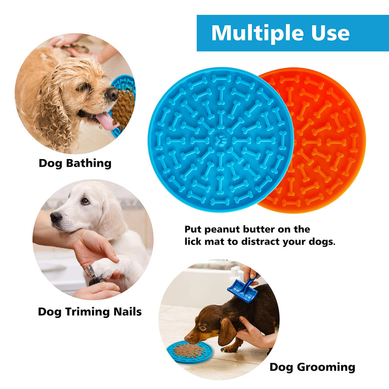 [Australia] - GAGILAND Silicone Dog Lick Mat Slow Feeder Dog Distraction Lick Pad with Suction Licking Buddy for Dogs Bathing, Grooming, Anxiety 