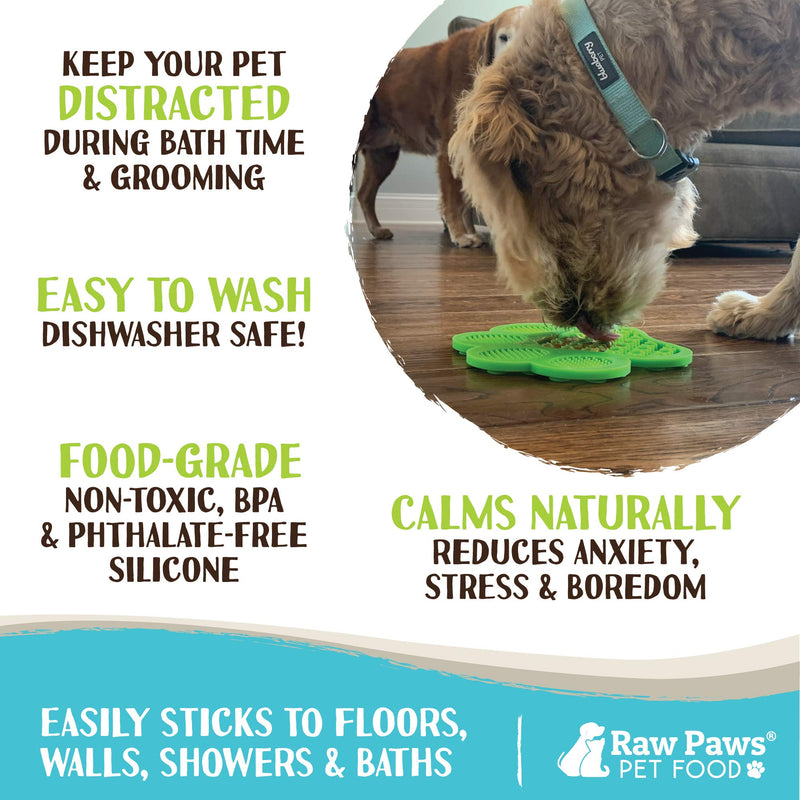 [Australia] - Raw Paws Lick Mat for Dogs & Cats, 2-ct - Boredom Busters for Dogs use in Shower, Floor & Wall - Licking Mat for Dogs - Dog Distraction Mat - Dog Slow Feeder Mat - Interactive Mat for Calming Anxiety 