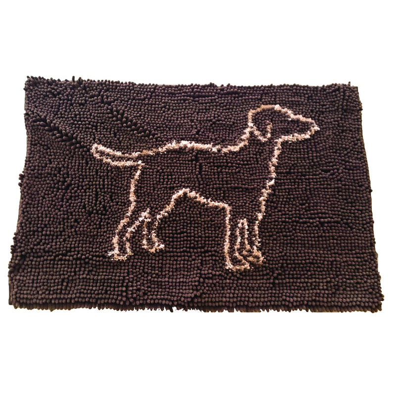 SPOT Chenille Microfiber Dog Door Mat | Pet Door Mat | Super Absorbent Door Mat | Machine Washable, Durable, Rubber Bottom, Non-Skid Doormat for Pets | 31x20 |Clean Paws, Brown, 31" x 20" (50006) - PawsPlanet Australia