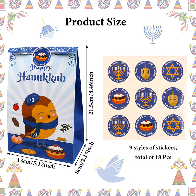 Welecom 12 PCS Hanukkah Bags Hanukkah Party Goodie Bags Hanukkah Stickers Hanukkah Gift Bag Set Hanukkah Party Favors Hanukkah Party Holiday Hanukkah Christmas Party Supplies Favors - PawsPlanet Australia