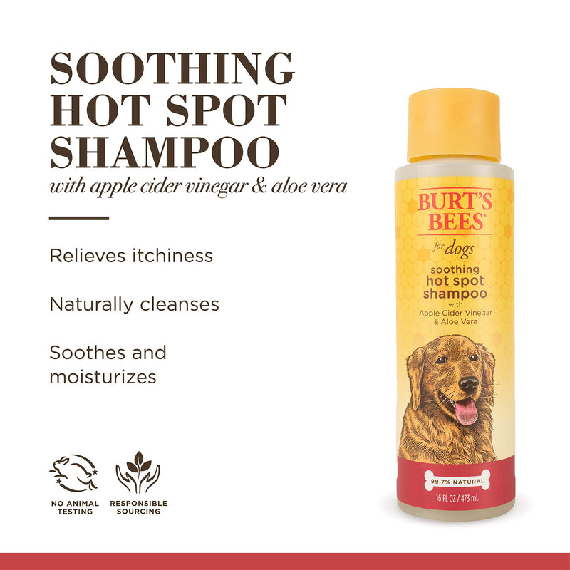 [Australia] - Burt's Bees for Dogs Hot Spot Shampoos and Sprays Soothing Hot Spot Shampoo and Hot Spot Spray with Apple Cider Vinegar and Aloe Vera 1 Pack 