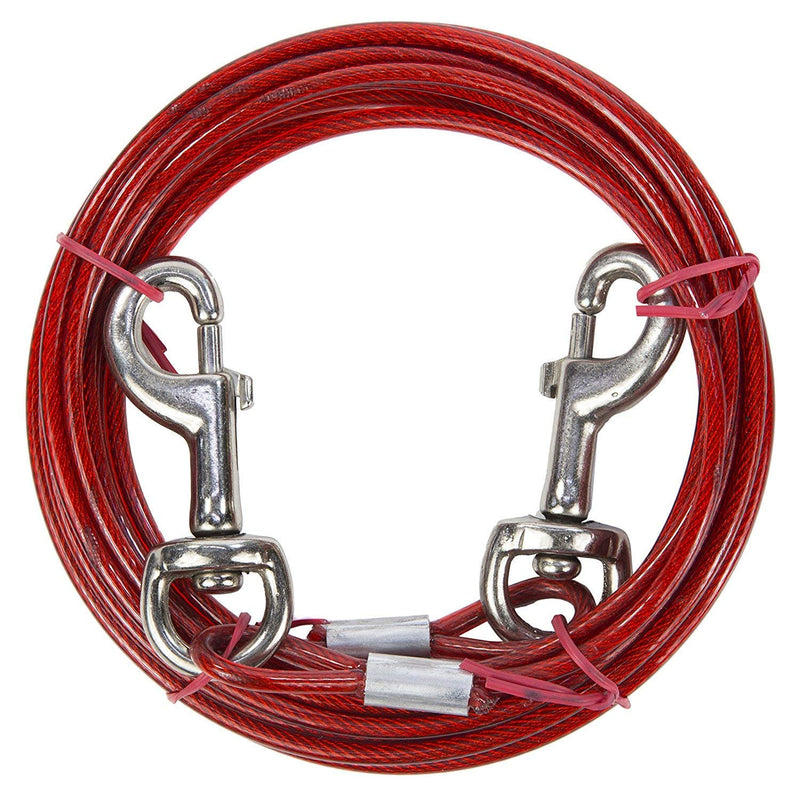 [Australia] - ASOCEA Pet Reflective 16ft Tie Out Cable for Small Medium Size Dogs up to 65 Pounds Outdoor Yard and Camping 