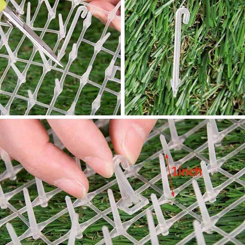 Transparent cat repellent mat, 30 x 200 cm mat with spikes for peaceful defense against cats and other animals, thorn grid animal barrier, cat mat for garden, fence, anti-cats network (white). - PawsPlanet Australia