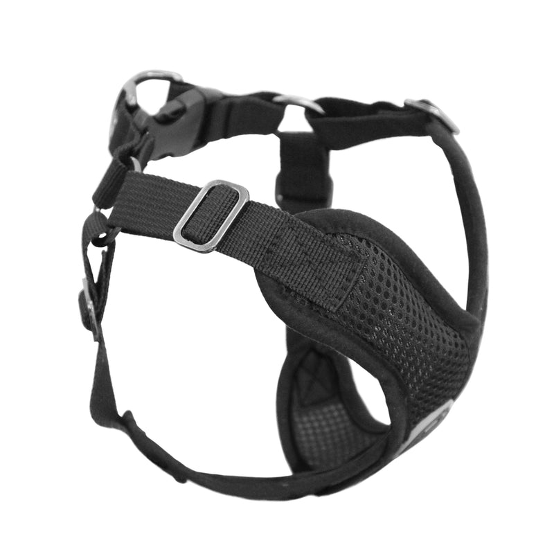 [Australia] - Gooby - Comfort X Step-in Harness, Small Dog Harness with Patented Choke Free X Frame Small chest (12.5-15") Black 