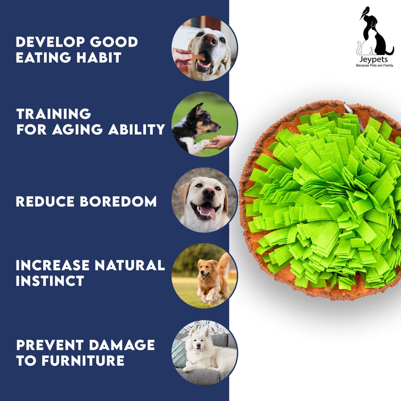 Jeypets Snuffle Mat for Dogs with Rope Toys | Premium Interactive Dog Toy Puzzle to Encourage Natural Foraging Skills | Dog Toys for Boredom for Stress Relief Slow Feeding and Agility - PawsPlanet Australia