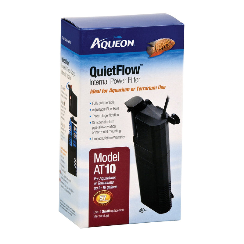 Aqueon Quietflow Internal Power Filter 10 Gallon Standard Packaging - PawsPlanet Australia