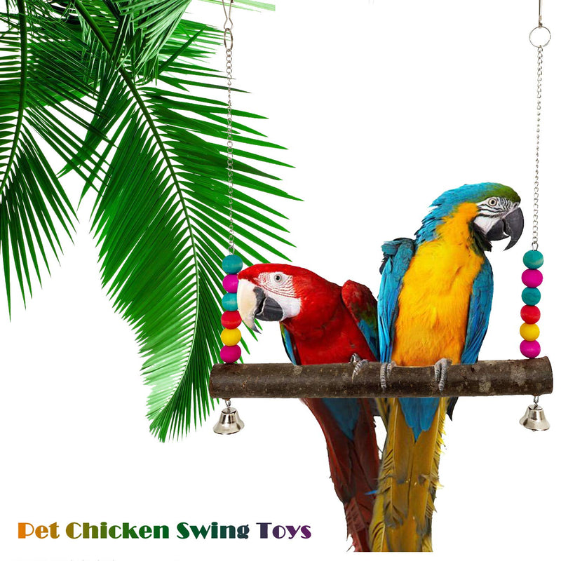 Chicken Swing for hens, Chicken Toys for Hens Natural Wooden Chicken Stand Toy Chicken Coop Accessories Toys Bird Swing Toy for Medium Large Bird, Parrot, Cock, Macaw Training wooden chicken swing - PawsPlanet Australia