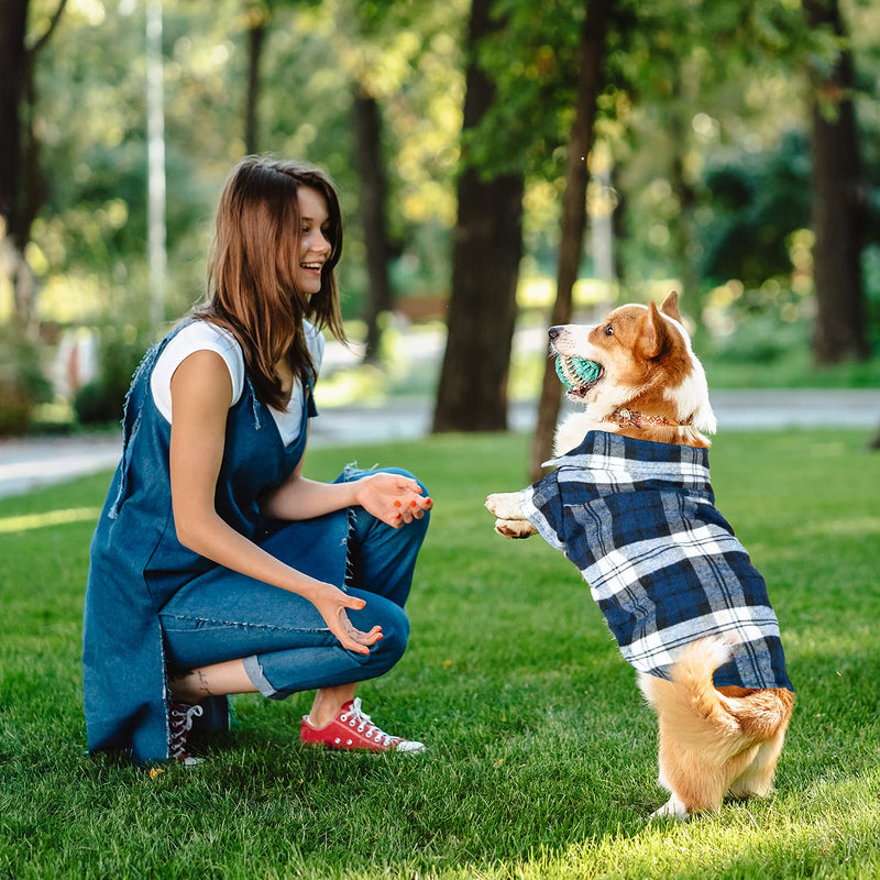 3 Pieces Dog Shirt Plaid Dog Clothes, Soft Breathable Dog T-Shirt, Machine Washable Pet Daily Apparel, for Small Medium Large Dogs (Small) - PawsPlanet Australia