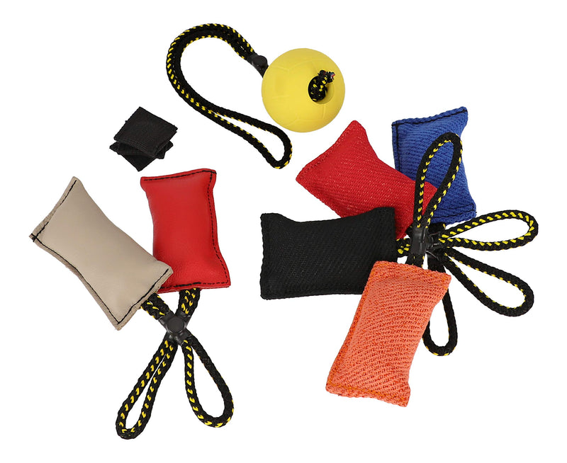 DINGO GEAR Magnetic Set For The Dog Training: Encased Magnet, Red Nylcot & Genuine Leather Bite Tug magnet + 2 tugs - PawsPlanet Australia