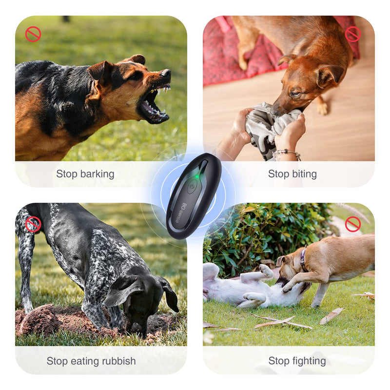 SOYAO Anti Barking Device, Ultrasonic Dog Deterrent Devices with Dual Frequency, More Effective Stop Pet Gentle Handheld Bark Control Black Black-B - PawsPlanet Australia