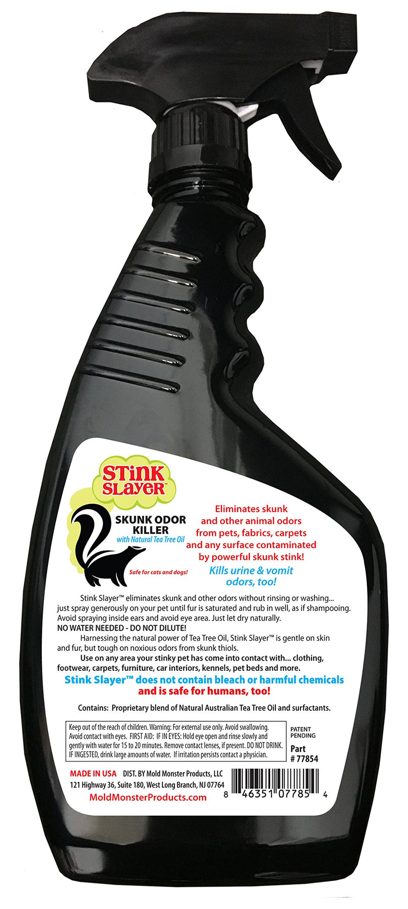 [Australia] - Mold Monster Stink Slayer- All Natural Skunk Odor Remover- Eliminates Skunk Odor from Pets, Fabrics & Carpets Without Rinsing or Washing! 22oz 