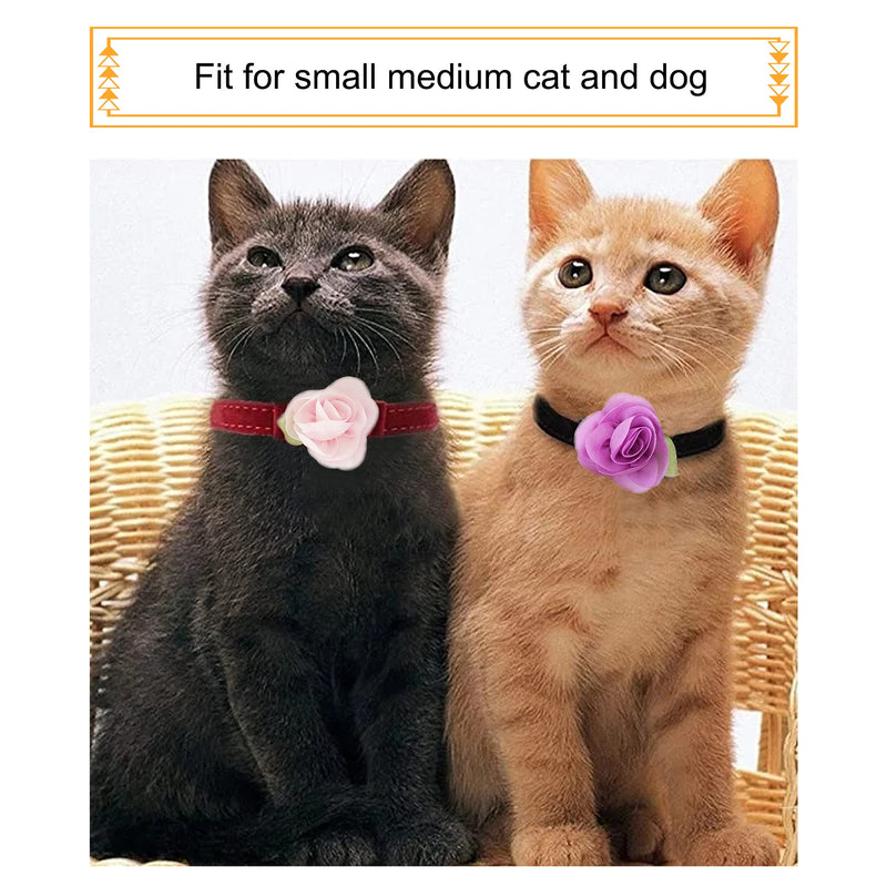 BIPY 8pcs 6cm Small Dogs Collar Flowers Bows Slides Decorative Collars Bow for Pet Cat Puppy Costumes Birthday Wedding Festival Grooming Accessories Attachment - PawsPlanet Australia