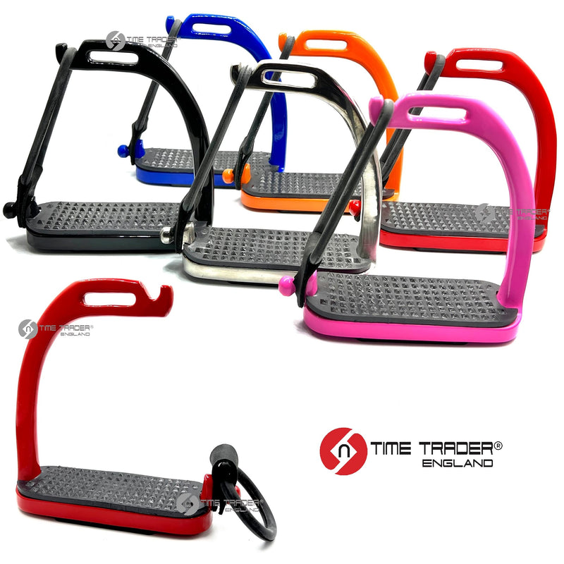 Peacock Stirrups Durable Horse Riding Equestrian Stirrups Rubber Ring (4.75", Black) 4.75" - PawsPlanet Australia