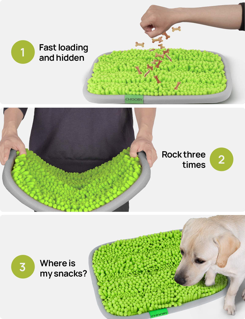 CHOOBY Snuffle Mat for Dogs, 17" x 21'' Pet Snuffle Mat + Dog Lick Mat, Durable Interactive Dog Toys, Encourages Natural Foraging Skills and Stress Relief for Small/Medium/Large Dogs - PawsPlanet Australia