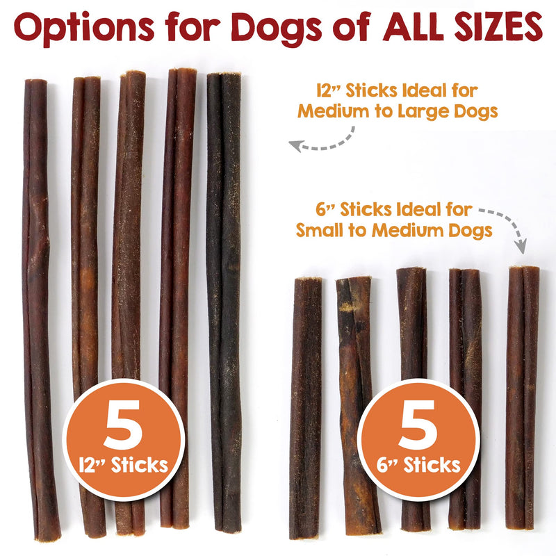 Riley's 6 Inch Beef Collagen Sticks for Dogs - Collagen Chews for Dogs - Bully Stick & Rawhide Alternative Dog Chews Long Lasting - No Raw Hide Dog Chews - Single Ingredient Dog Treat - 5 ct - PawsPlanet Australia