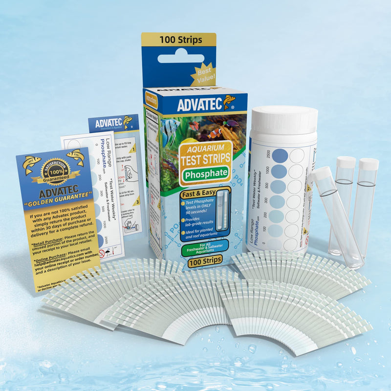 Phosphate Aquarium Test Strips - for Fresh/Salt Water Aquariums, Lab Grade, for Professional Or Home Use - Fast & Accurate Results! (100 Count) 100 Count - PawsPlanet Australia