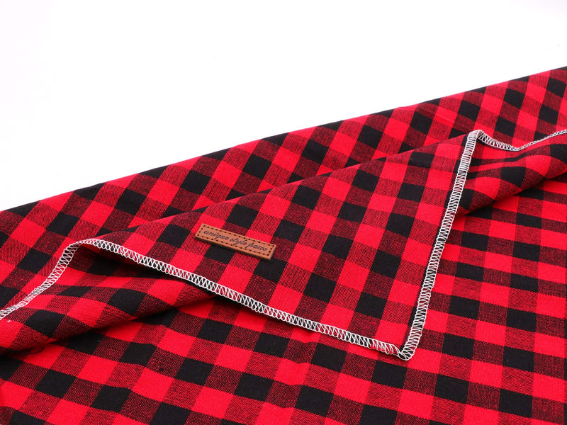 unique style paws Dog Bandanas 1PC Washable Bibs Scarf, Pet Dog Kerchief, Cotton Triangle Dog Scarfs for Small Medium Large Girl or Boy Dogs and Cats Black and Red - PawsPlanet Australia