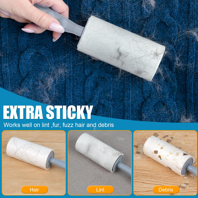 Lint roller, 420 sheets, extra sticky lint roller with 1 dispenser, effective lint roller for animal hair, lint roller for clothing, lint roller for clothing, sofa, bed and carpet, 7 rolls with 60 sheets each - PawsPlanet Australia