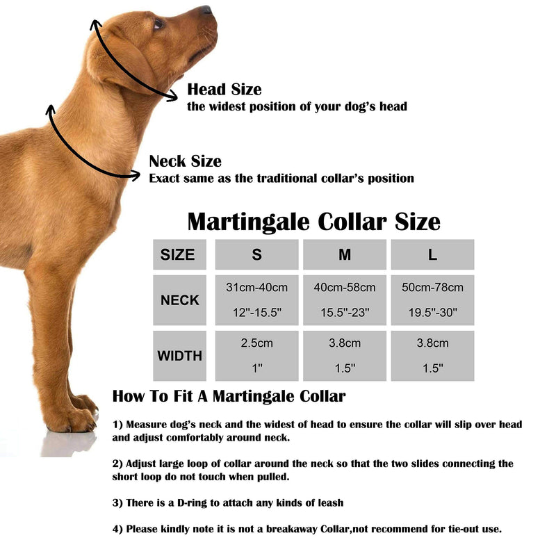 T.A. Bird Martingale Collar Heavyduty Nylon Dog Collar Whippet Greyhound Dog Collar Limited Slip Collar (S, Banana) S - PawsPlanet Australia