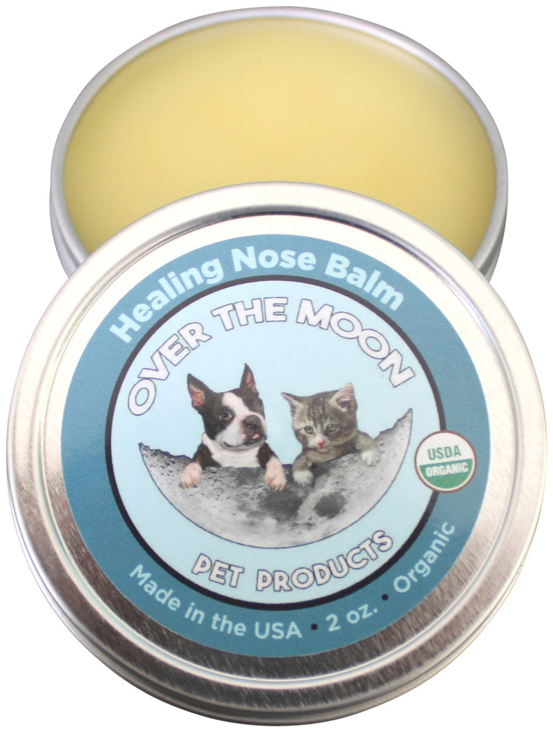 Over The Moon Pet Products Organic Dog Nose Balm- Unscented, Repairs Cracking, Dry Dog Noses, 2 Oz., Natural Sunscreen, Veterinarian Recommended - PawsPlanet Australia